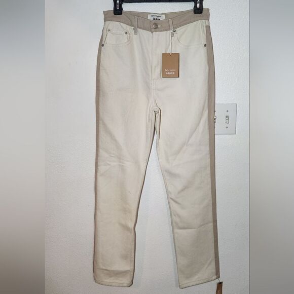 NWT Reformation Cynthia Tonal Reworked High Rise Straight Jean Wash Clay Size 27 - Picture 3 of 14